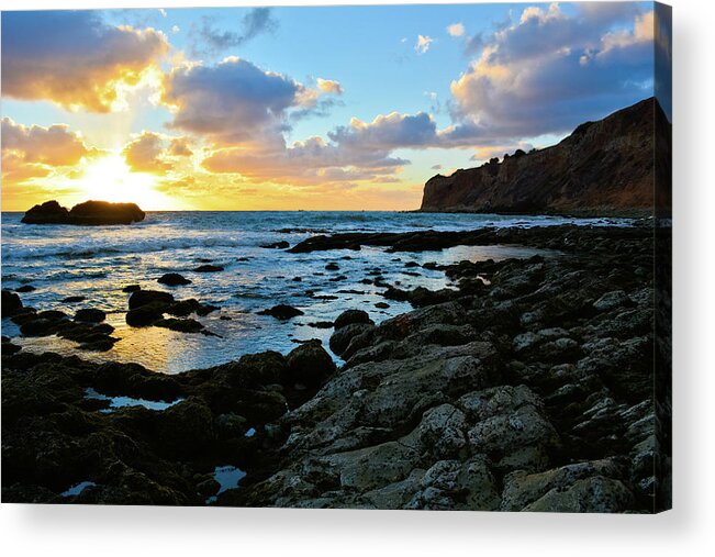 Los Angeles Acrylic Print featuring the photograph Sunset Pelican Cove by Kyle Hanson