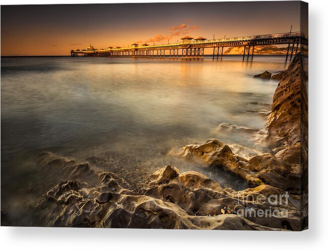 Pier Acrylic Print featuring the photograph Sunset Pier by Adrian Evans