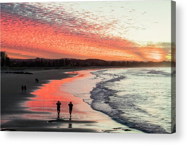 Beach Acrylic Print featuring the photograph Sunset Show by Catherine Reading