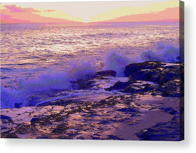 Sunset Acrylic Print featuring the photograph Sunset, West Oahu by Susan Lafleur