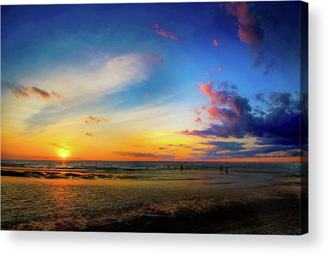 Sunset Acrylic Print featuring the digital art Sunset by William Bader