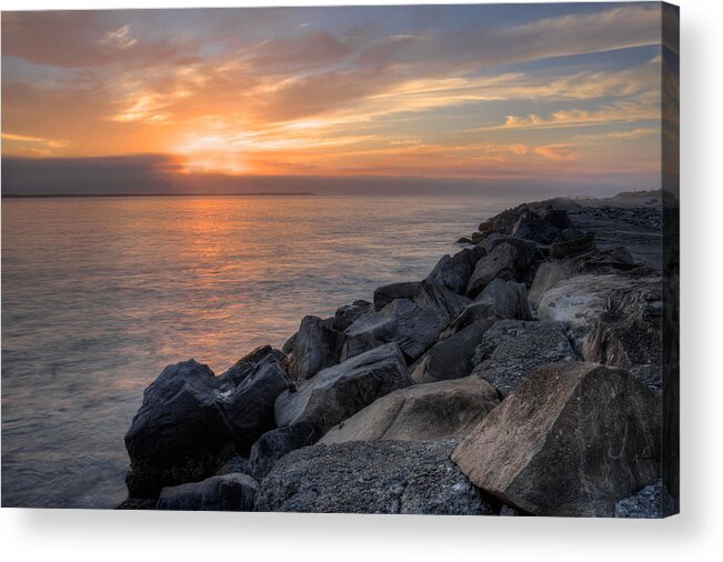 Sunset Acrylic Print featuring the photograph Sunsetty Jetty by Mark Alder