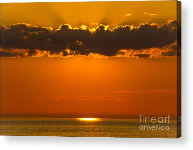 Lake Superior Acrylic Print featuring the photograph Superior Sunset by CJ Benson