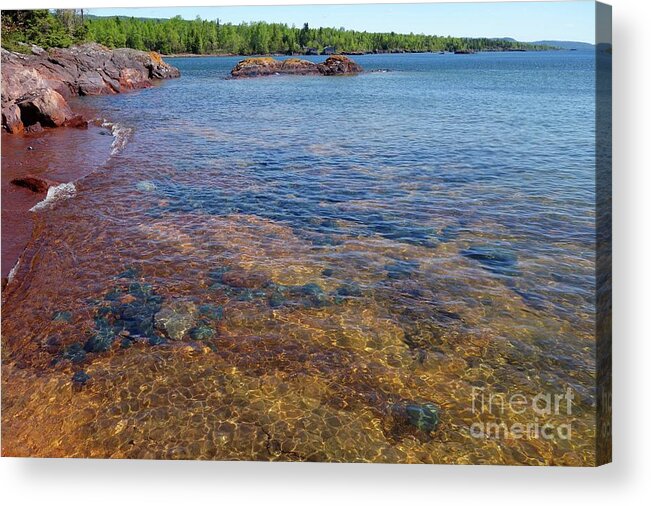 Lake Superior Acrylic Print featuring the photograph Superior Water Colors by Sandra Updyke