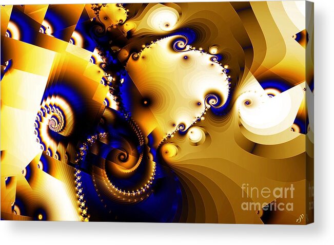 Surface Acrylic Print featuring the digital art Surfaces in Space by Ronald Bissett