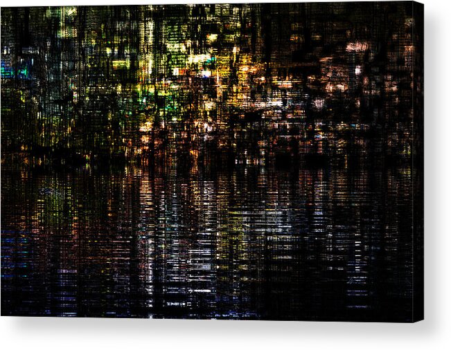 Surreal Evening Acrylic Print featuring the digital art Surreal Evening by Kiki Art