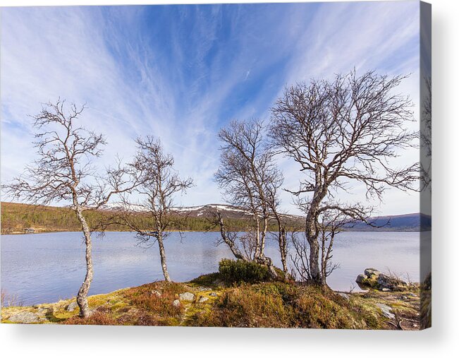 Sweden Acrylic Print featuring the photograph Swedish Mountains - Lake View by Stefan Mazzola