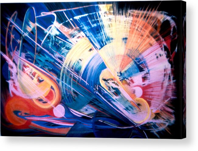 Original Mixed Media Pastel Painting Acrylic Print featuring the painting Symphony of Color by Liz Evensen