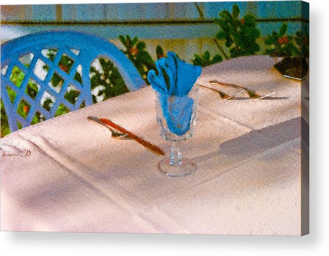 Table Acrylic Print featuring the painting Table Setting by Peter J Sucy
