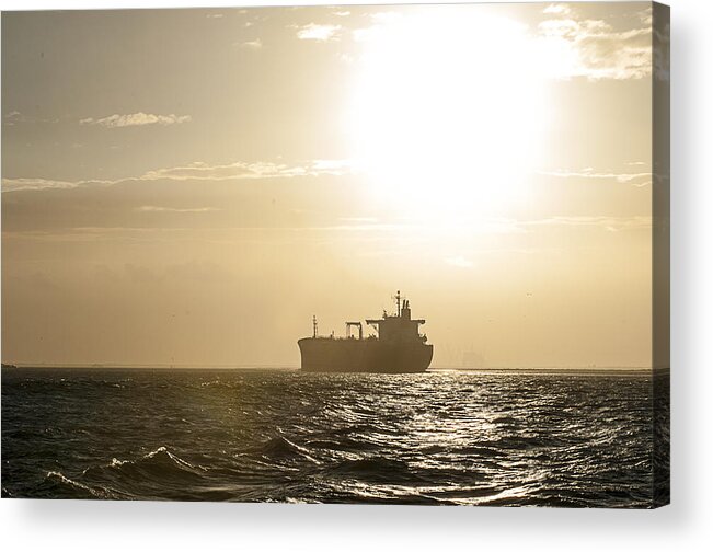 Tanker Acrylic Print featuring the photograph Tanker in Sun by Brian Kinney