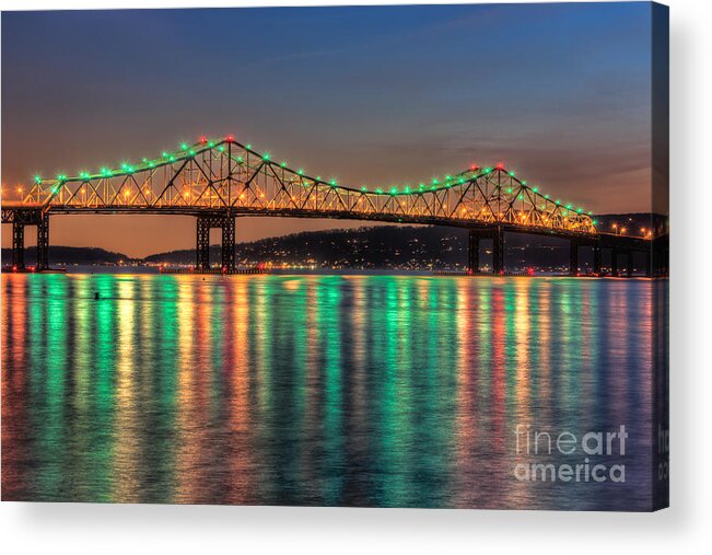 Clarence Holmes Acrylic Print featuring the photograph Tappan Zee Bridge Twilight II by Clarence Holmes