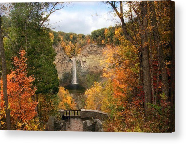 Nature Acrylic Print featuring the photograph Taughannock Falls Splendor by Jessica Jenney