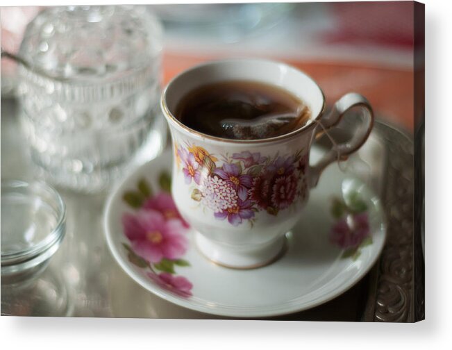 Miguel Acrylic Print featuring the photograph Tea Time at Grandmothers by Miguel Winterpacht