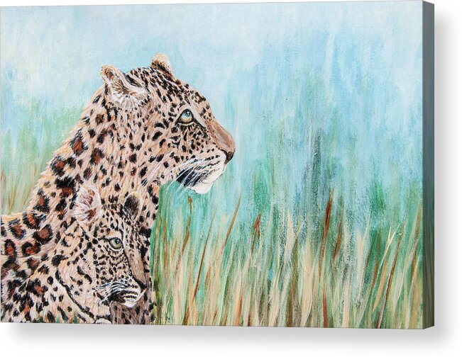 Kc Gallery Acrylic Print featuring the painting Thandi's Blessing_close up by Katherine Caughey