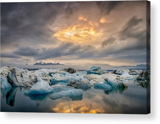 Iceland Acrylic Print featuring the photograph The afternoon has gently passed me by by Neil Alexander Photography