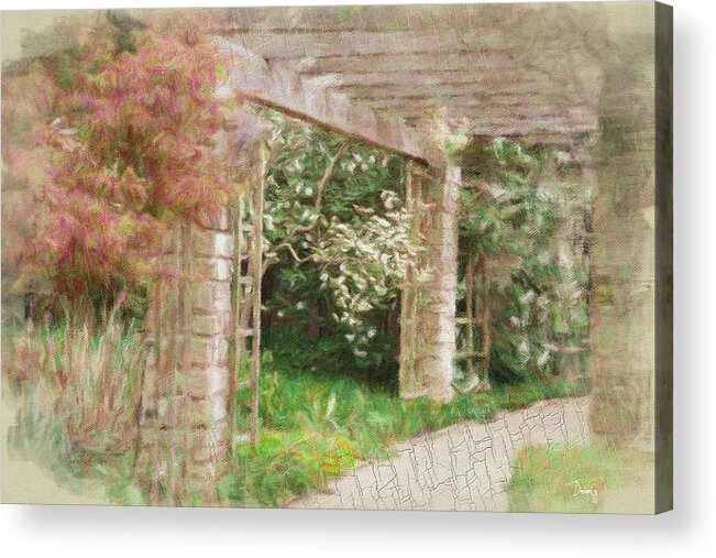 Arbor Acrylic Print featuring the photograph The Arbor Path by Diane Lindon Coy