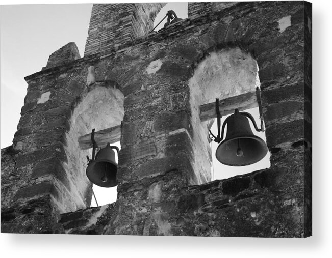 San Antonio Mission Acrylic Print featuring the photograph The Bell Tower at Mission Espada by Paul Huchton