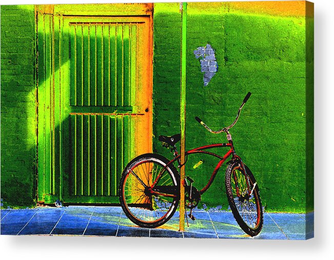 Tires Acrylic Print featuring the photograph The Bicycle in Piedras Negras by Ross Lewis