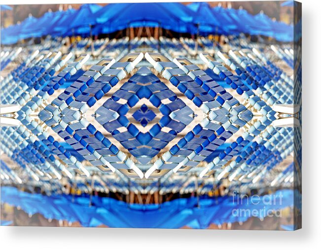 Mirror Acrylic Print featuring the digital art The Blues by Kathy Strauss