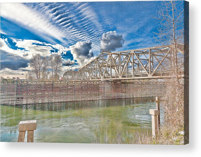 Landscape Acrylic Print featuring the photograph The Bridge by Judy Wright Lott