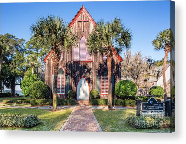 History Acrylic Print featuring the photograph The Church of the Cross, Bluffton, South Carolina by Dawna Moore Photography