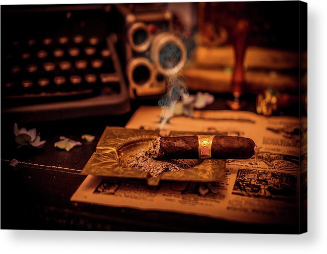 Cigars Acrylic Print featuring the photograph The cigare by Lilia D
