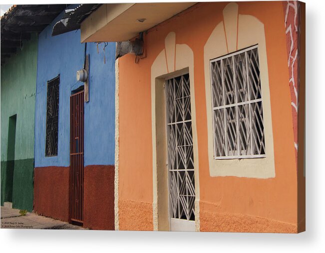 Town Acrylic Print featuring the photograph The Colours Of La Paz by Hany J