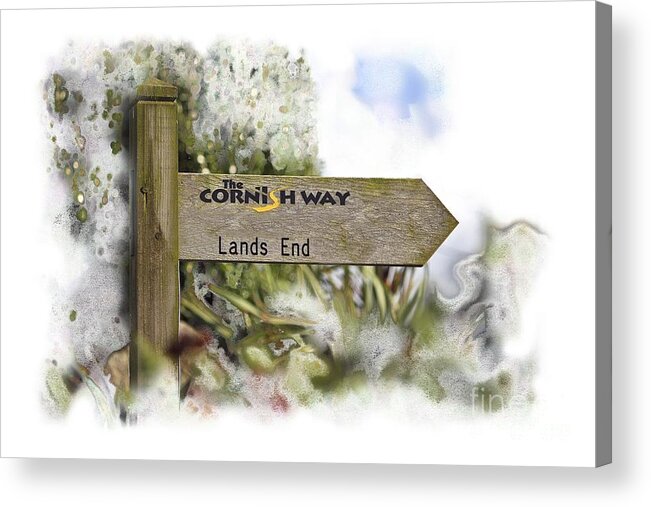 T-shirt Acrylic Print featuring the photograph The Cornish Way on Transparent background by Terri Waters