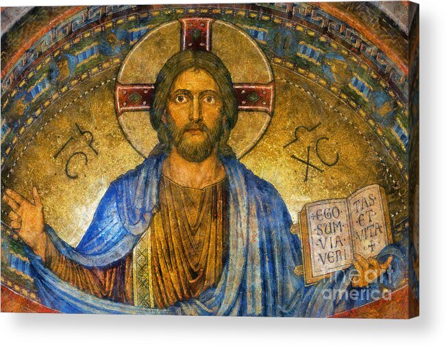 Cross Acrylic Print featuring the digital art The Cross of Christ by Ian Mitchell