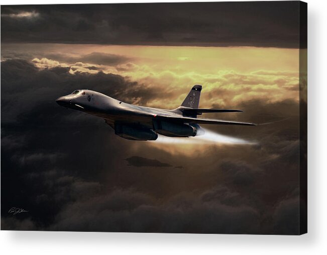 Aviation Acrylic Print featuring the digital art The Dark Knight Rises by Peter Chilelli