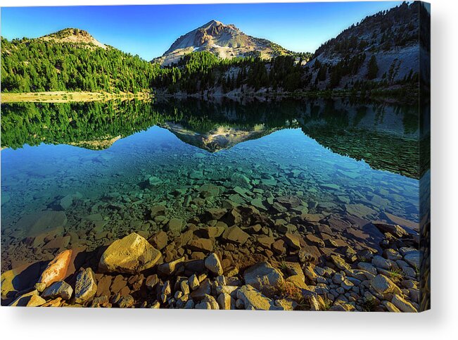 1/25 Sec Acrylic Print featuring the photograph The Depths of Lake Helen by John Hight