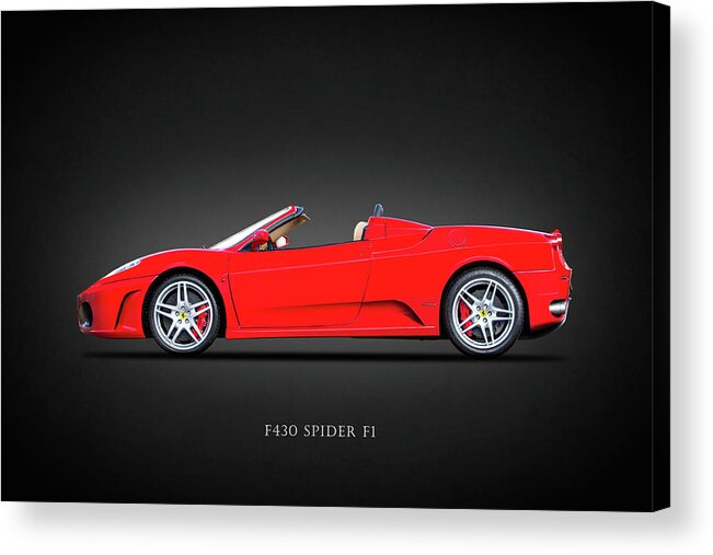 Ferrari Acrylic Print featuring the photograph The F430 by Mark Rogan