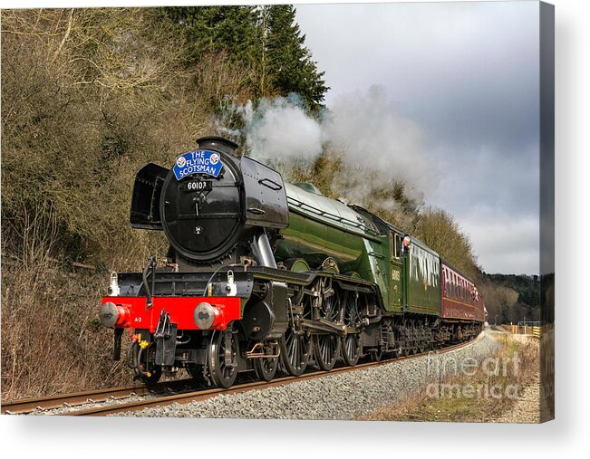 The Flying Scotsman Acrylic Print featuring the photograph The Flying Scotsman In Newtondale by Richard Burdon