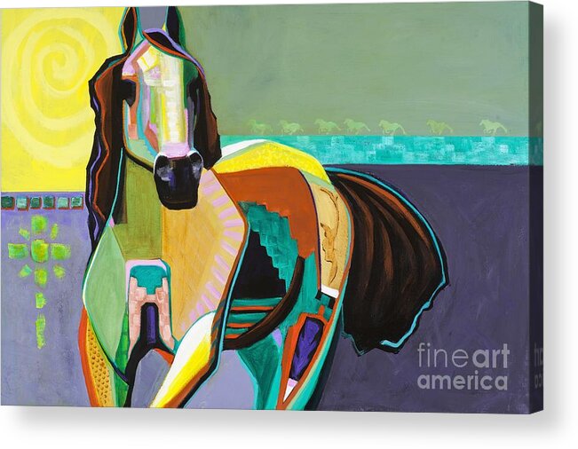 Horse Art Acrylic Print featuring the painting The Gift by Frances Marino