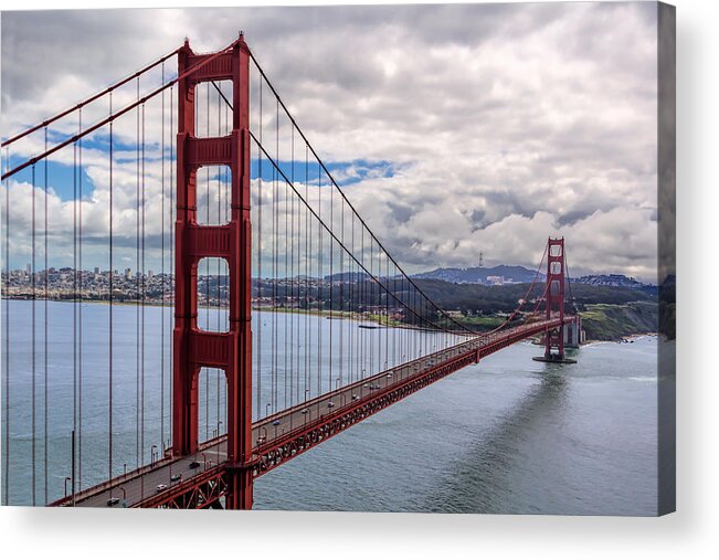 Golden Gate Bridge Acrylic Print featuring the photograph The Golden Gate Bridge - View 1 by Susan Rissi Tregoning