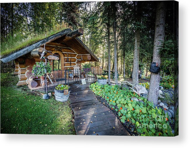 The Hobbit Cabin Acrylic Print featuring the photograph The Hobbit Cabin by Eva Lechner