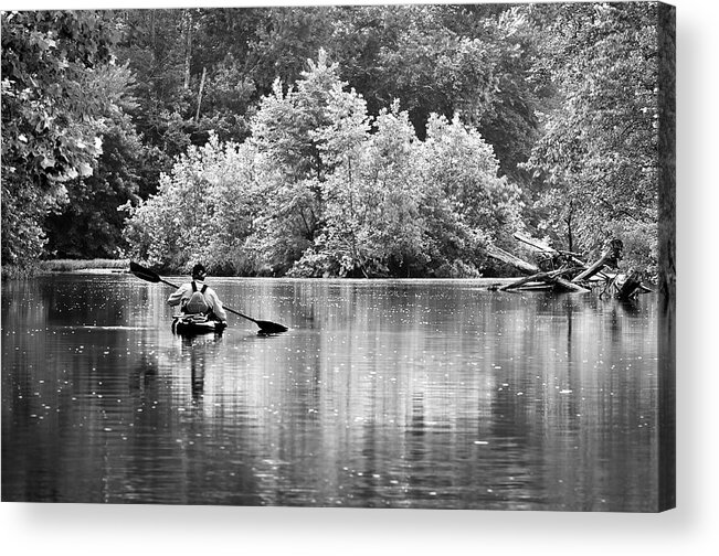 2015 Acrylic Print featuring the photograph The kayaker by Robert Charity