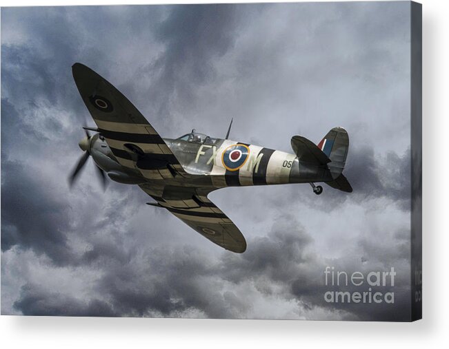 Supermarine Acrylic Print featuring the digital art The Kent Spitfire by Airpower Art