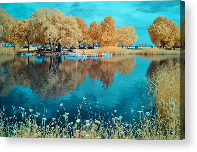Infrared Acrylic Print featuring the photograph The Lagoon - 2 by John Roach
