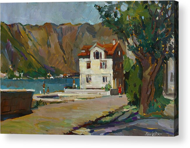 Plein Air Acrylic Print featuring the painting The long hot day. Sold by Juliya Zhukova
