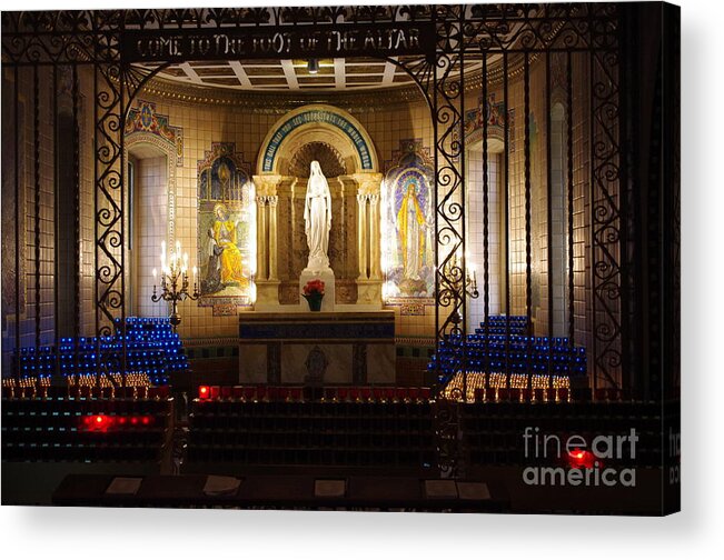  Acrylic Print featuring the photograph The Miraculous Medal shrine by Gerald Kloss