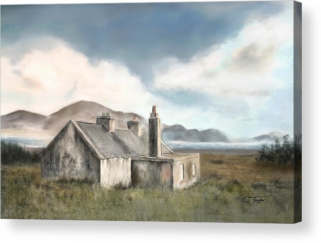 Moorland Acrylic Print featuring the painting The Mist of Moorland by Colleen Taylor