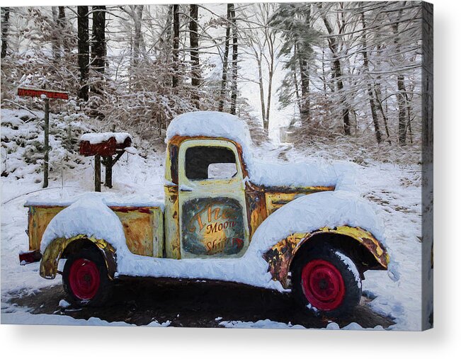 Appalachia Acrylic Print featuring the digital art The Moonshiners Oil Painting by Debra and Dave Vanderlaan
