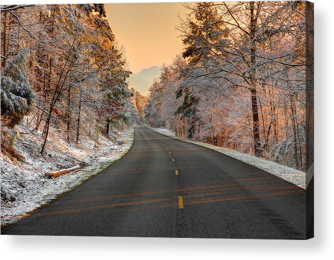 Roadway Acrylic Print featuring the photograph The Morning Shines by Mike Eingle