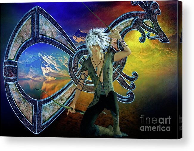 The Norseman Acrylic Print featuring the digital art The Norseman by Shadowlea Is
