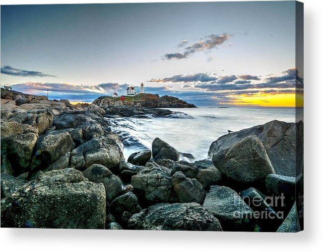 Maine Acrylic Print featuring the photograph The Nubble by Steve Brown