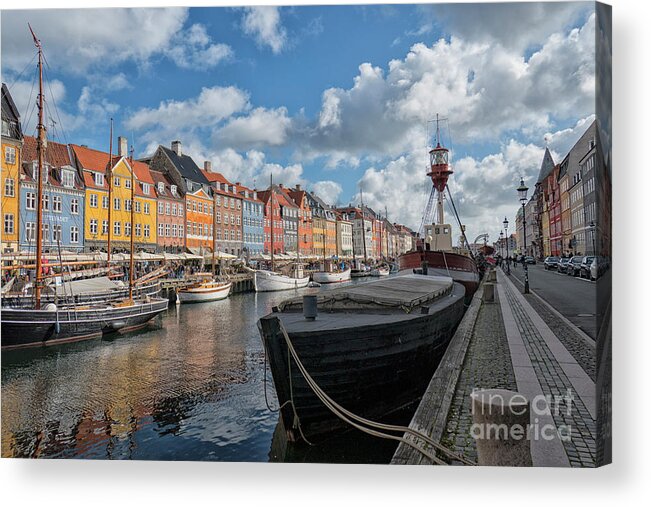 Architecture Acrylic Print featuring the photograph The Nyhavn Canal in Copenhagen by Patricia Hofmeester