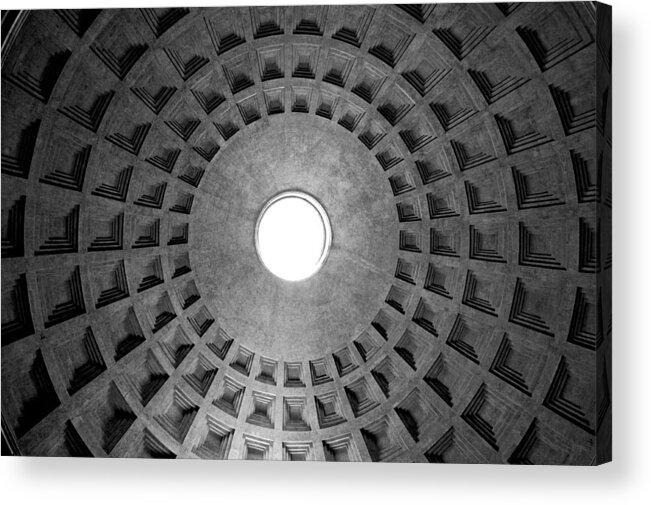 Oculus Acrylic Print featuring the photograph Italy, Rome - The oculus or the eye of the Pantheon by Fabrizio Troiani