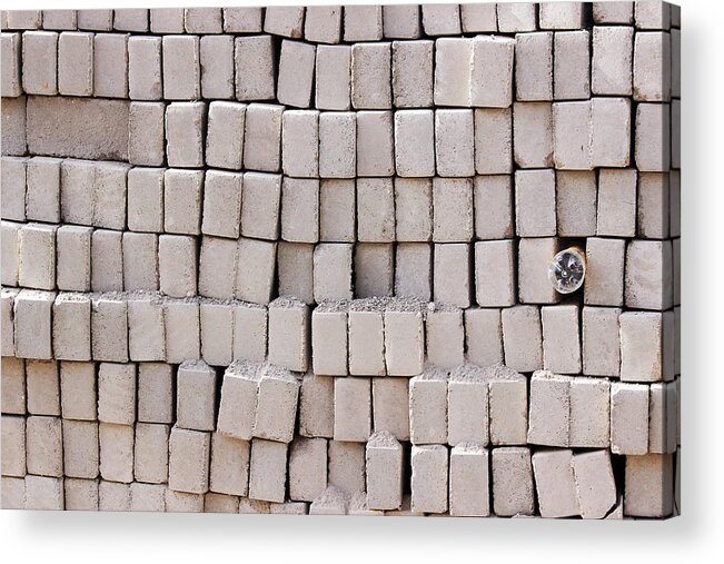 Cement Bricks Acrylic Print featuring the photograph The only one by Prakash Ghai