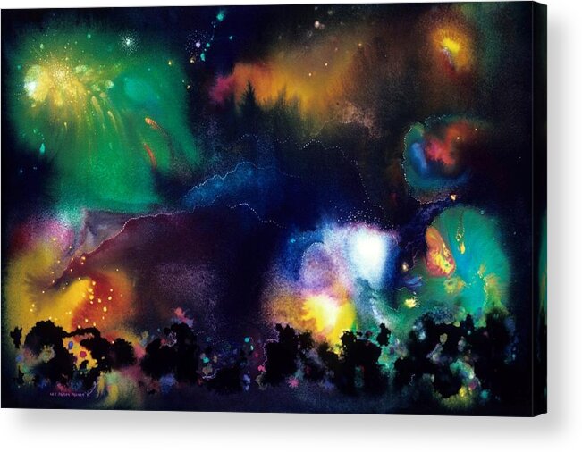Spiritual Acrylic Print featuring the painting The Plateau of Ancient Dreams by Lee Pantas
